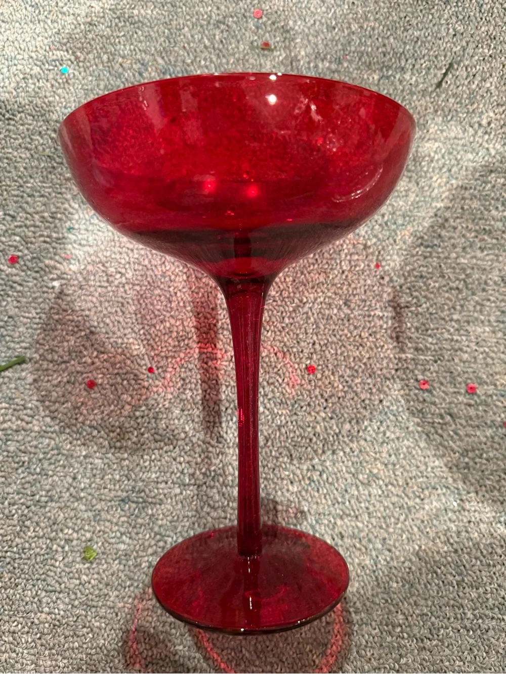 Pottery Barn Red Antionette Champ Coupe Set of 4